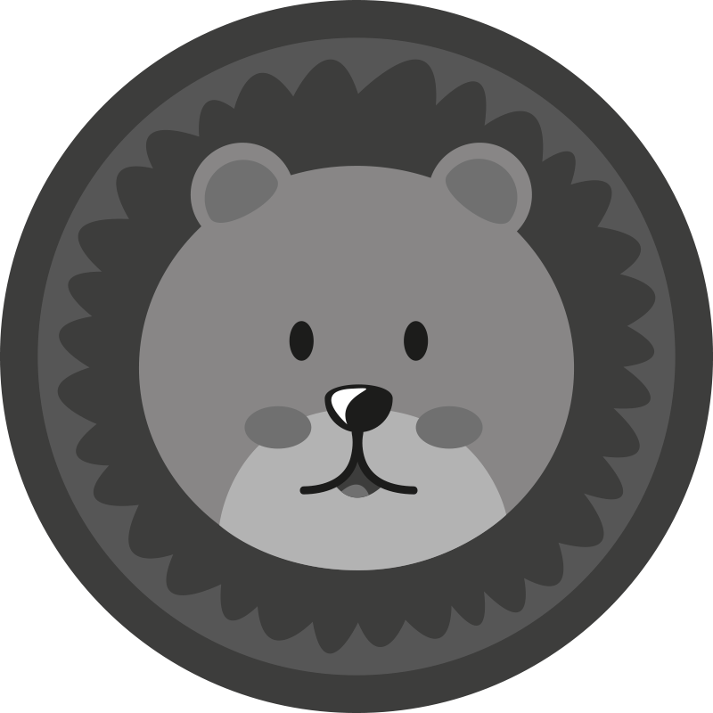 Podložka na hranie pre deti nordic grey lyon - Tenstickers