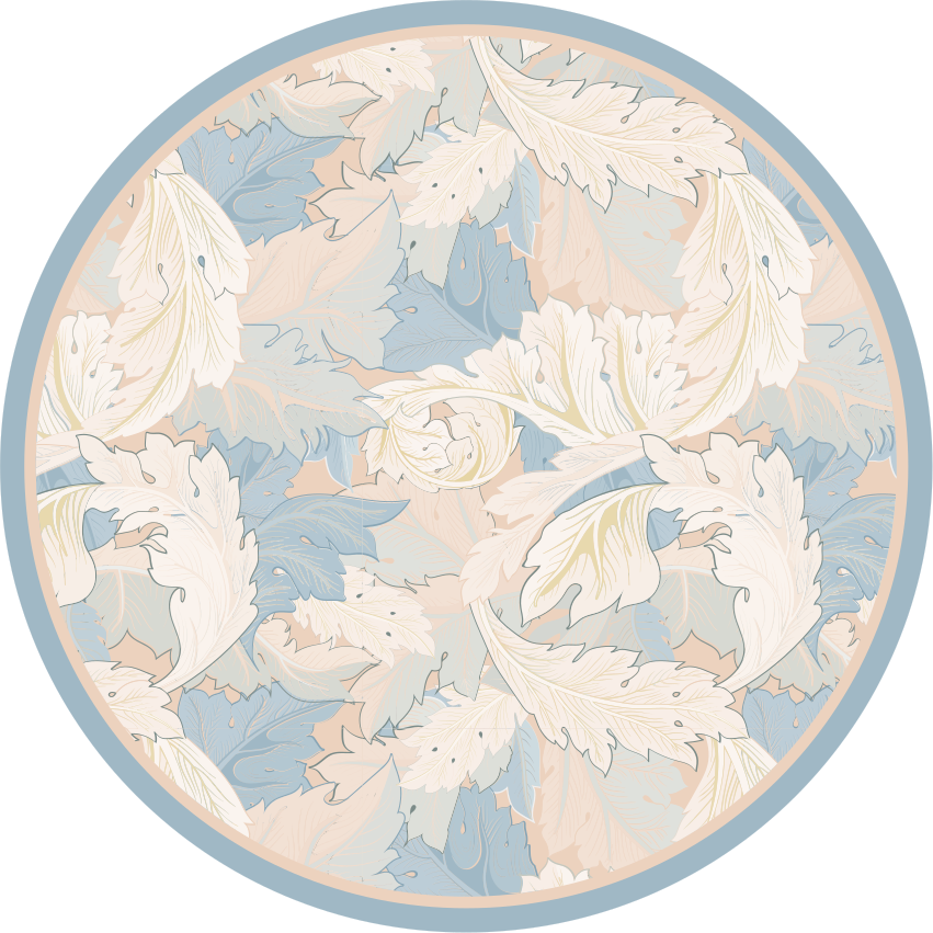 vinylový koberec s kvetmi mäkký listový vzor - Tenstickers