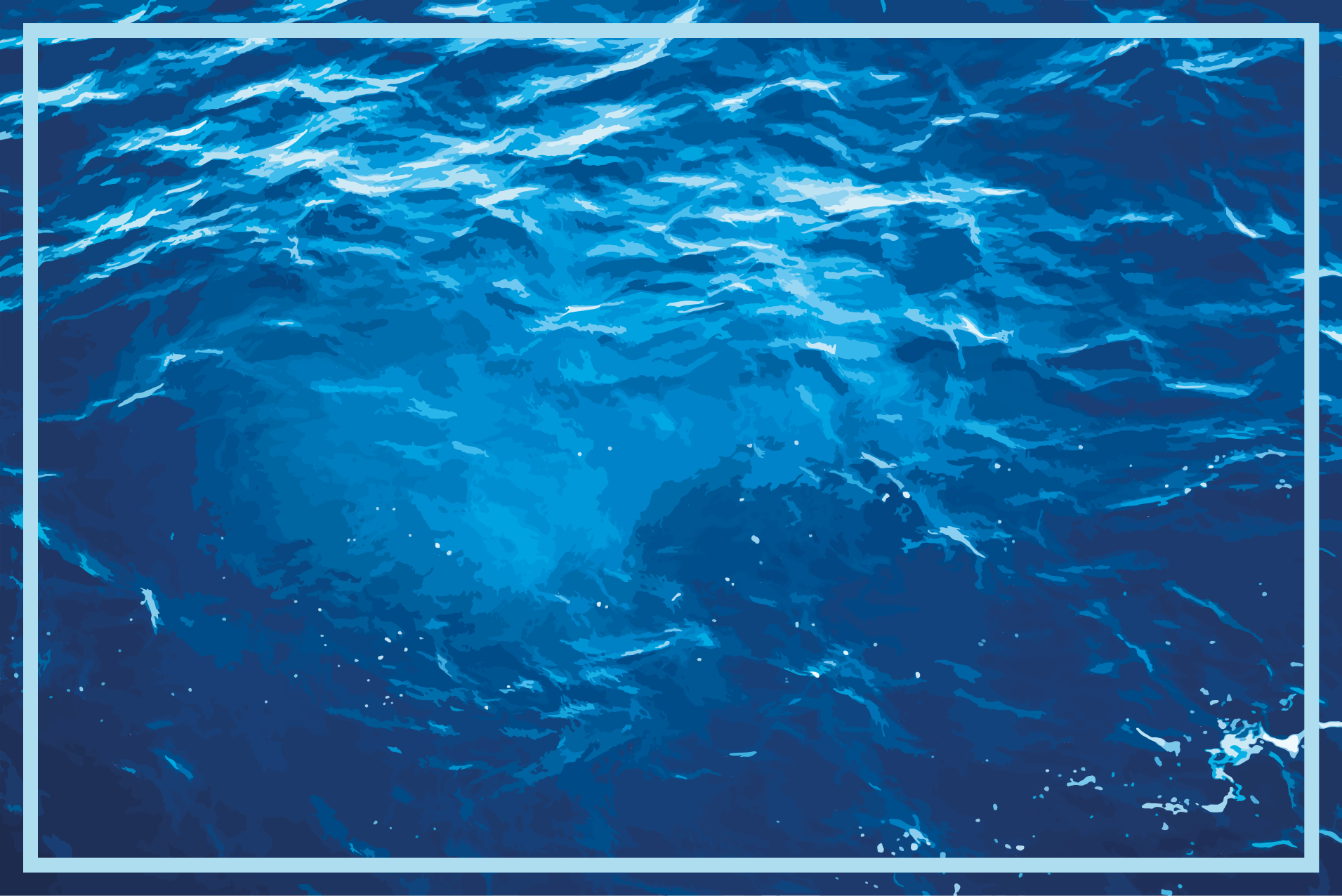 Hlboký oceán pod vodou prírodný vinylový koberec - Tenstickers