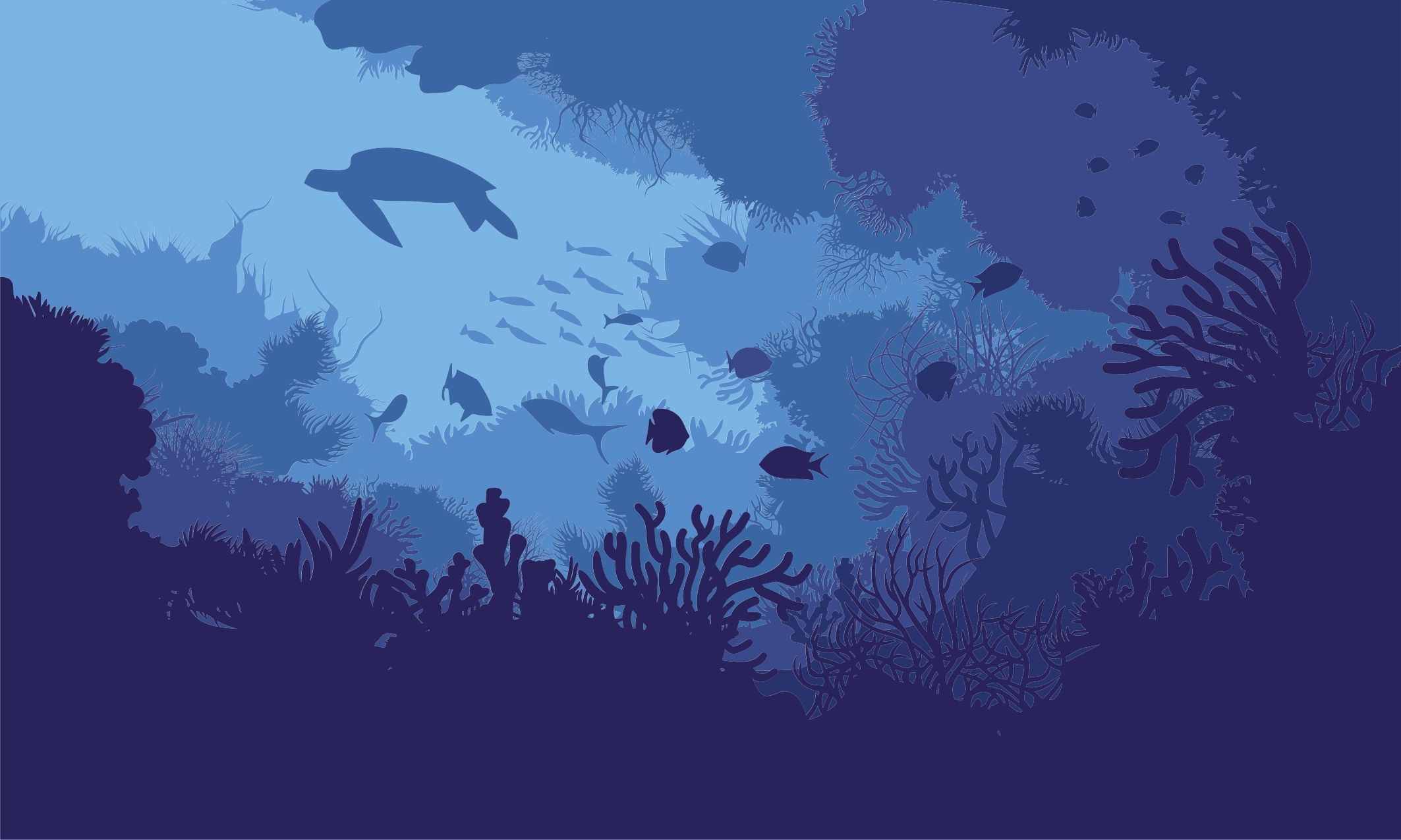 Pod vodou život oceán príroda vinylový koberec - Tenstickers