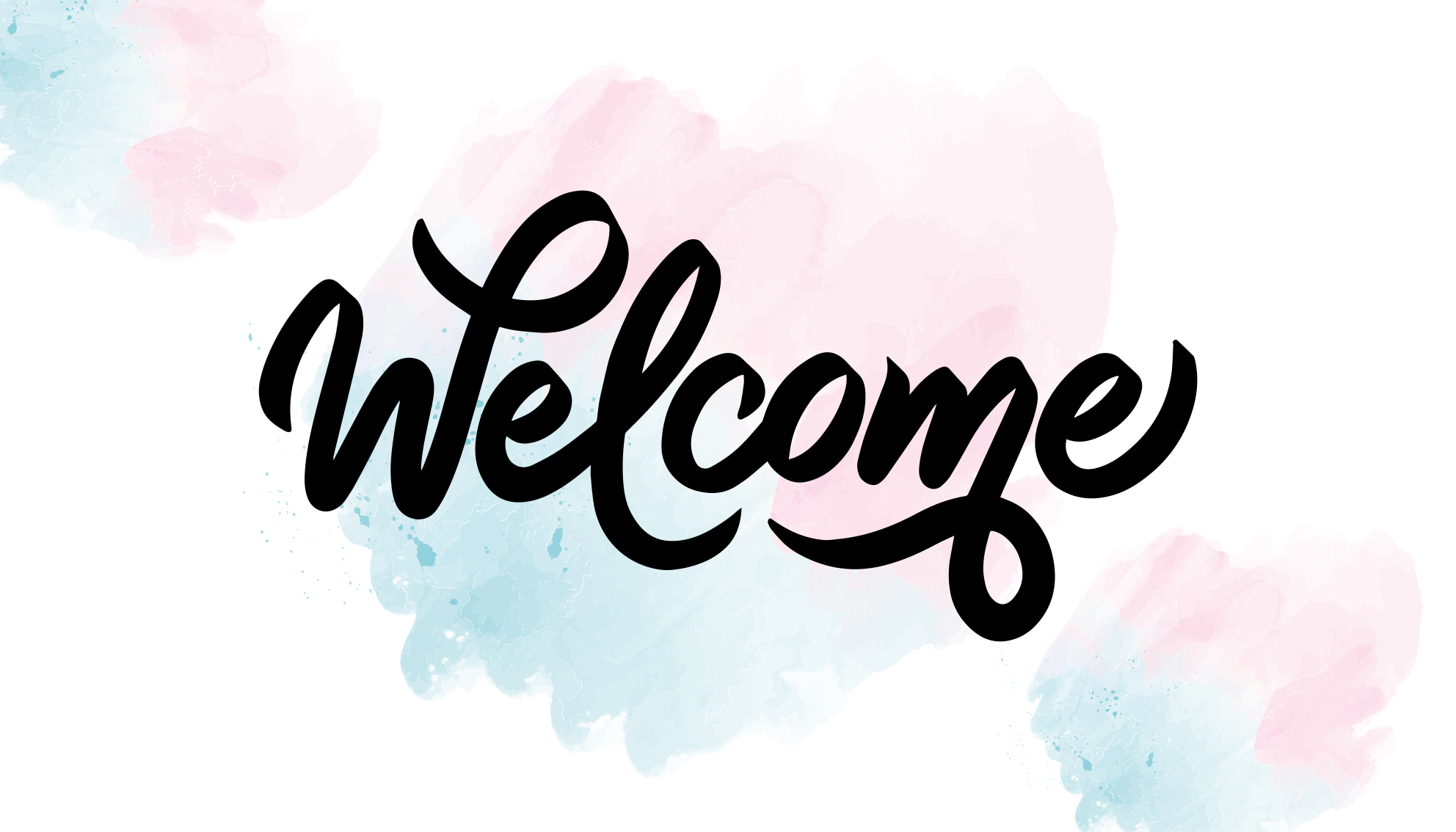 vinylový koberec do predsiene akvarel vitajte - Tenstickers