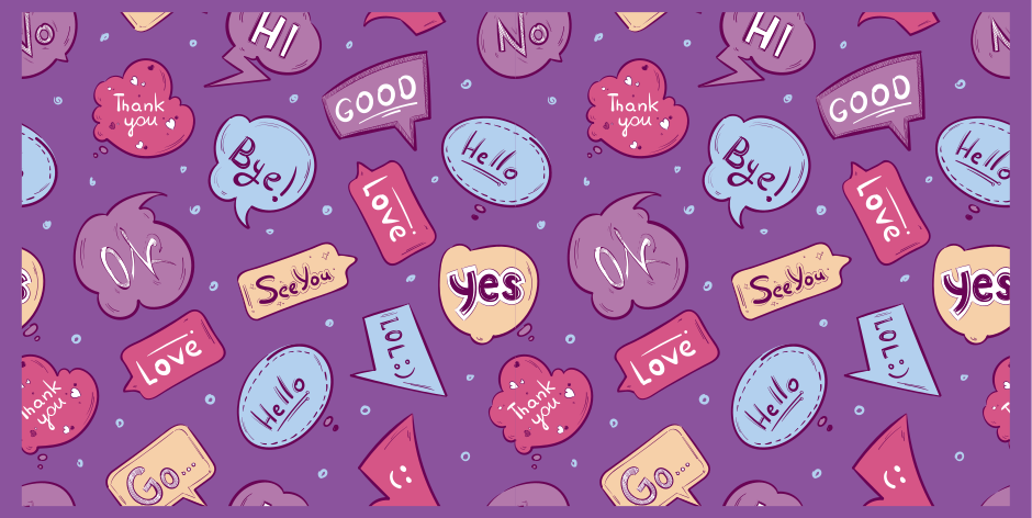 vinylový koberec citáty farebné bubliny správ - Tenstickers