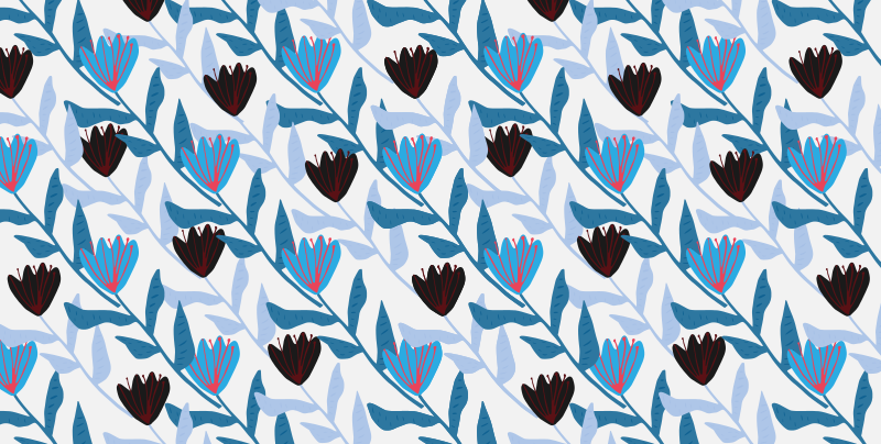 vinylový koberec s kvetmi botanické aranžmán listov - Tenstickers