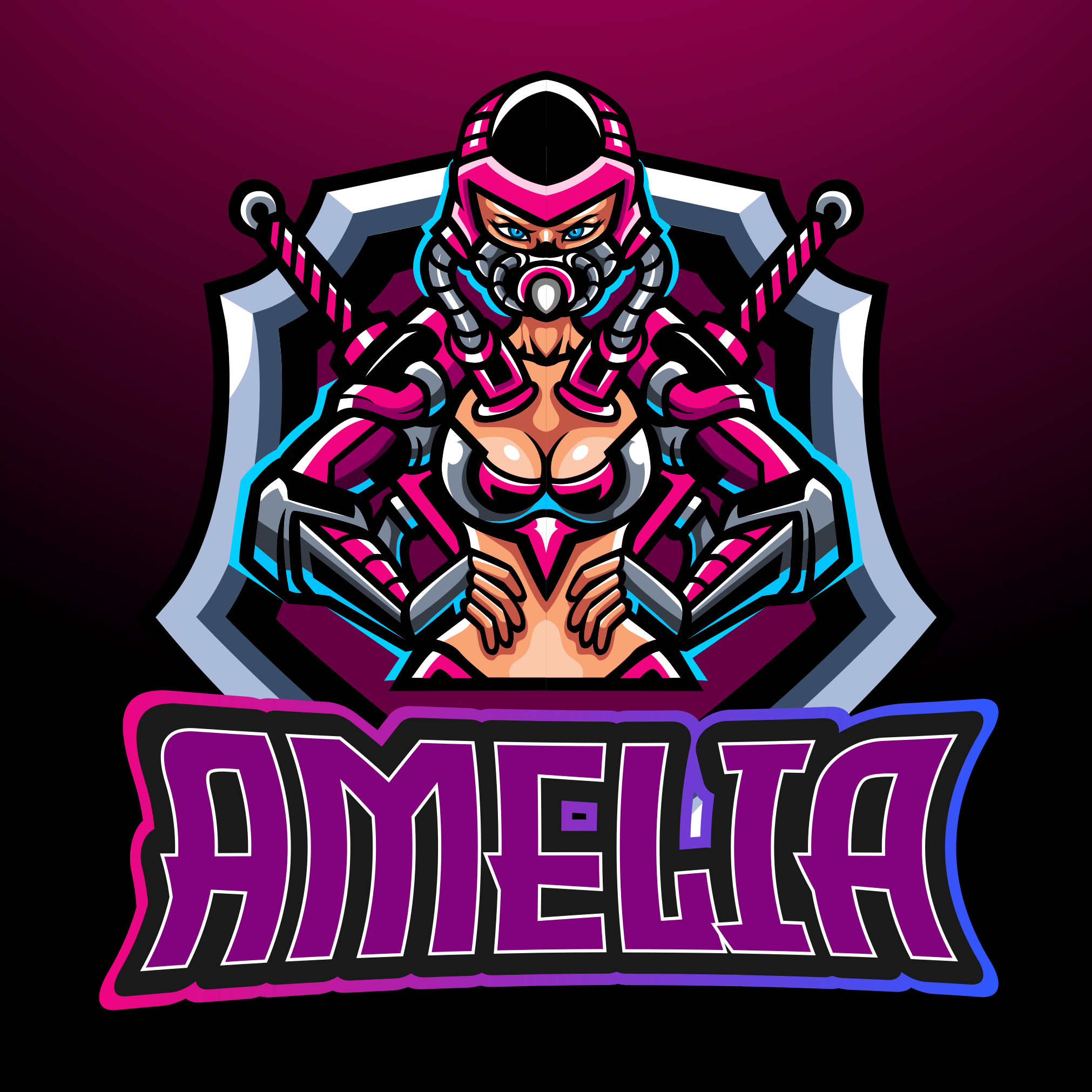 vinylový koberec pre mládež herná hrdinka s menom - Tenstickers