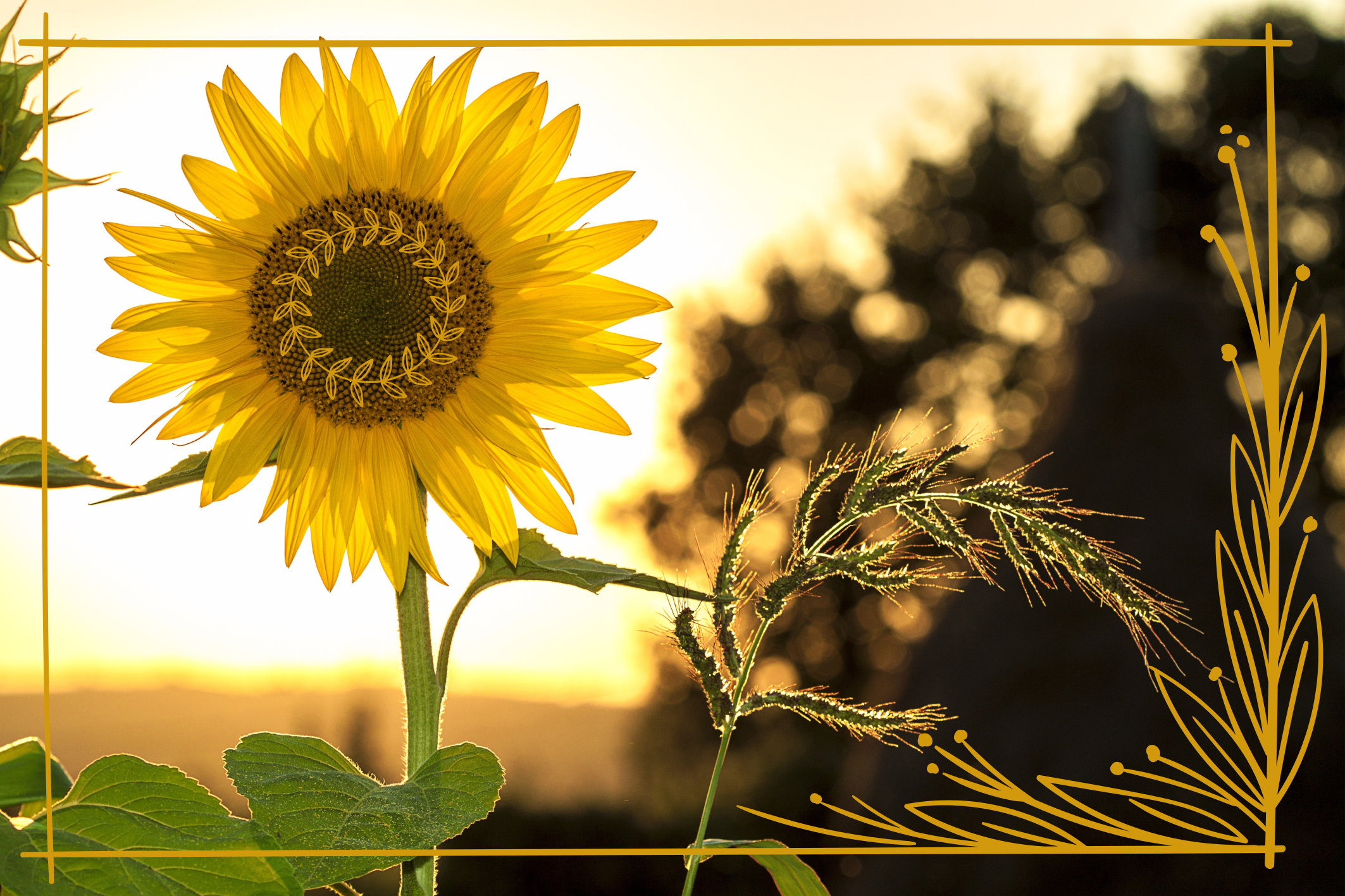 vinylový koberec s kvetmi slnečnicový kvet - Tenstickers