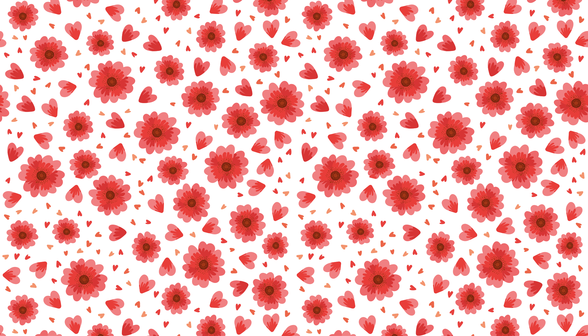 vinylový koberec s kvetmi kvetinový vzor srdca - Tenstickers