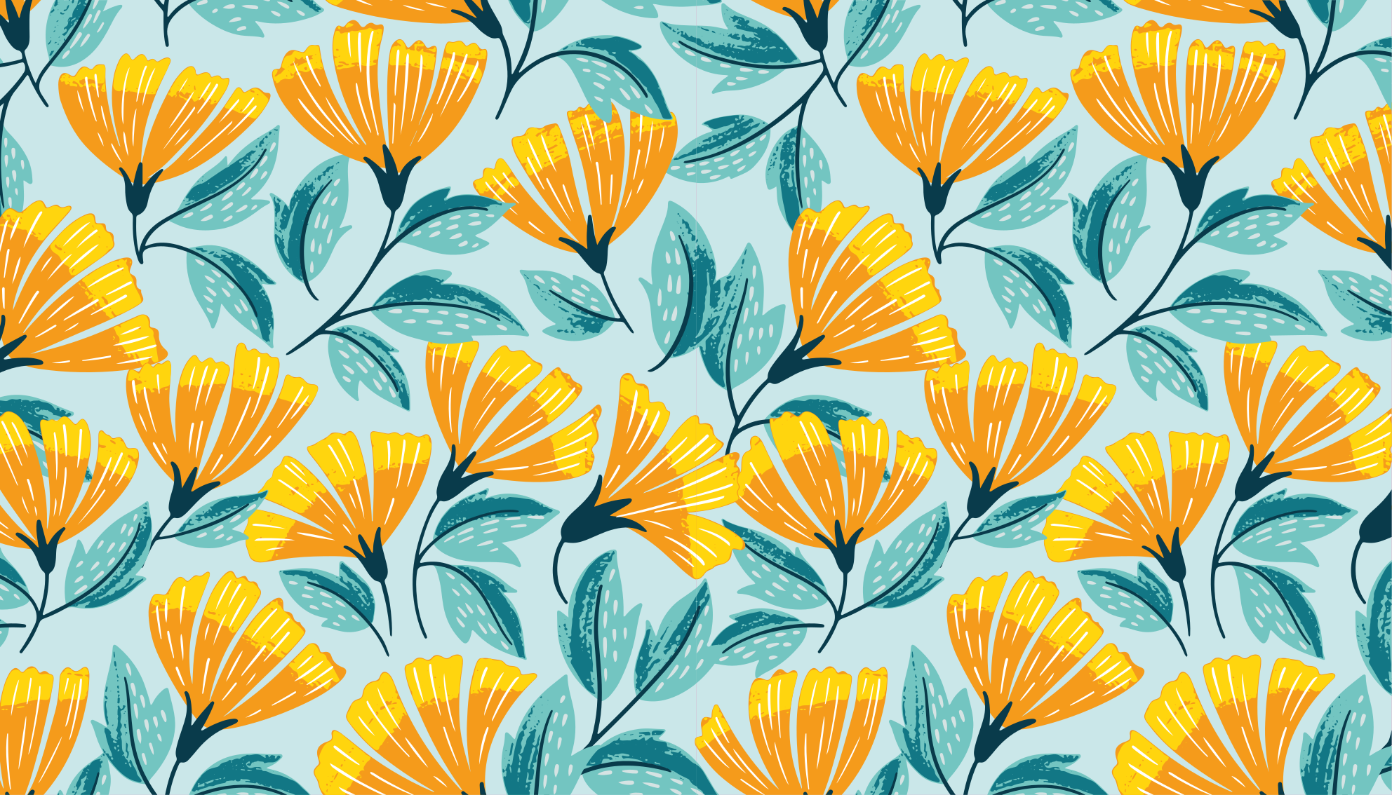 vinylový koberec s kvetmi živý botanický motív - Tenstickers