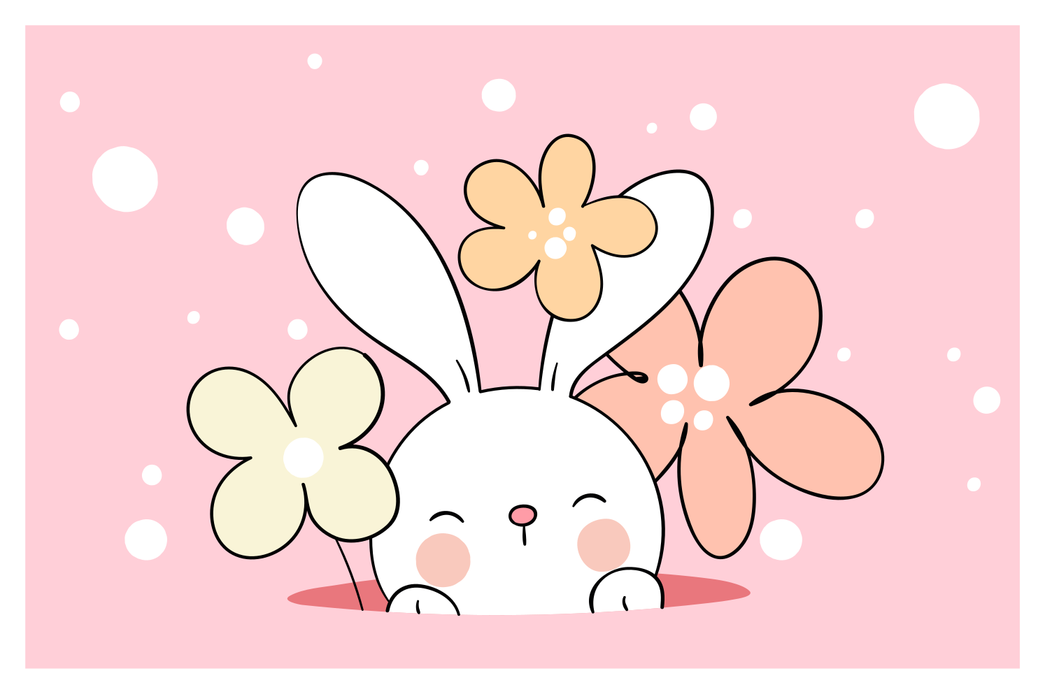 detský vinylový koberec ilustrácia zajačika - Tenstickers