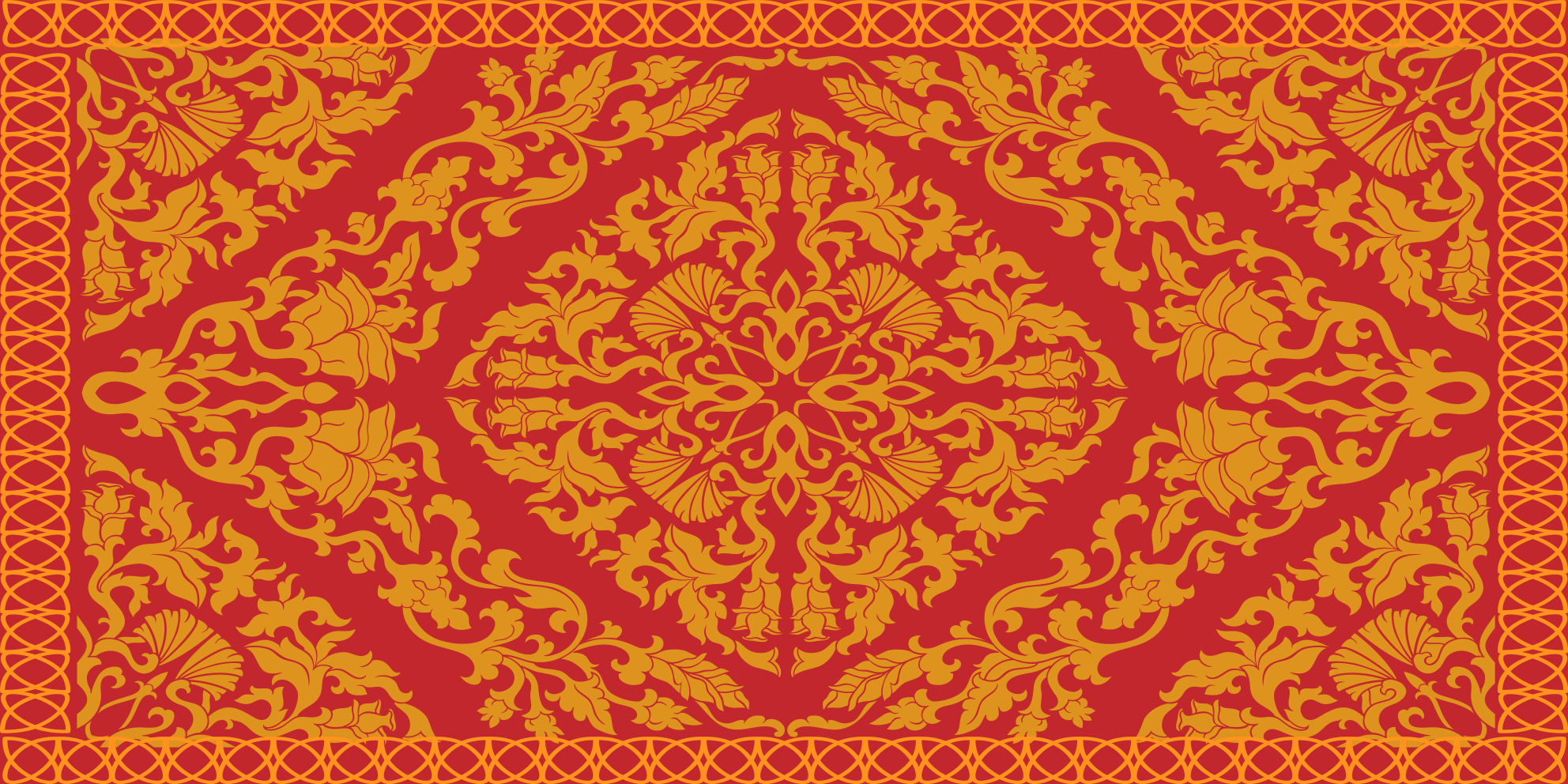 Perzský vzhľad vinobranie vintage koberec - Tenstickers