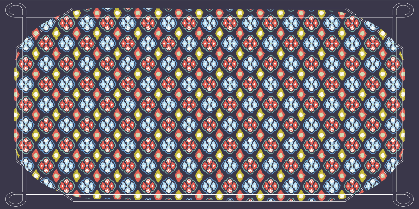 vinylový koberec do predsiene farebná mozaiková kompozícia - Tenstickers