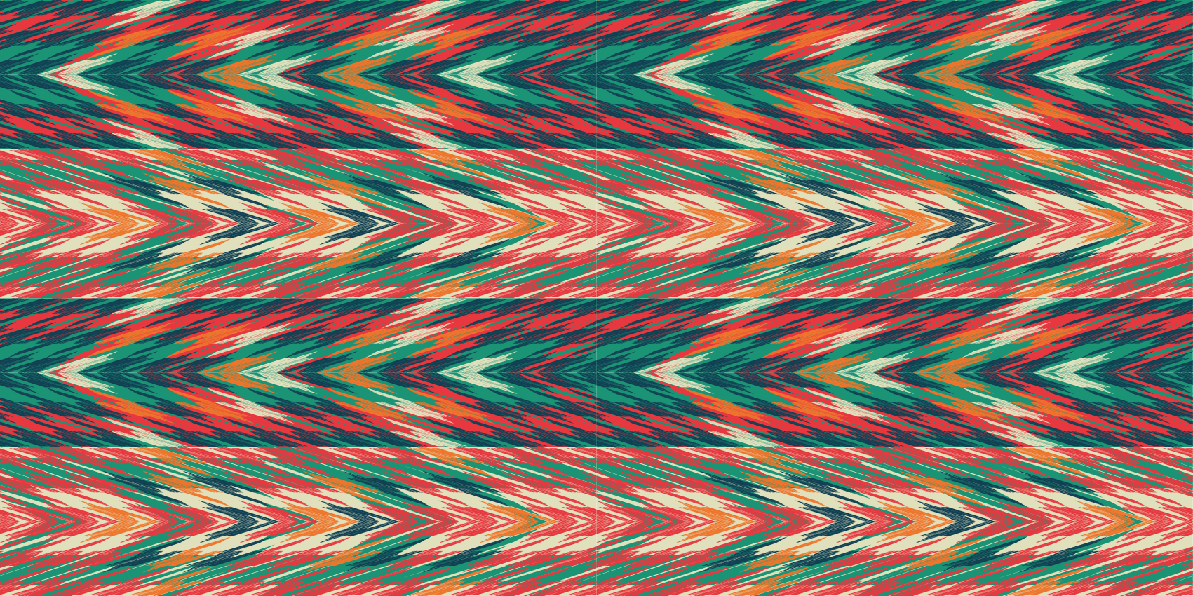 Umelecký farebný cikcak dizajnový koberec do spálne - Tenstickers