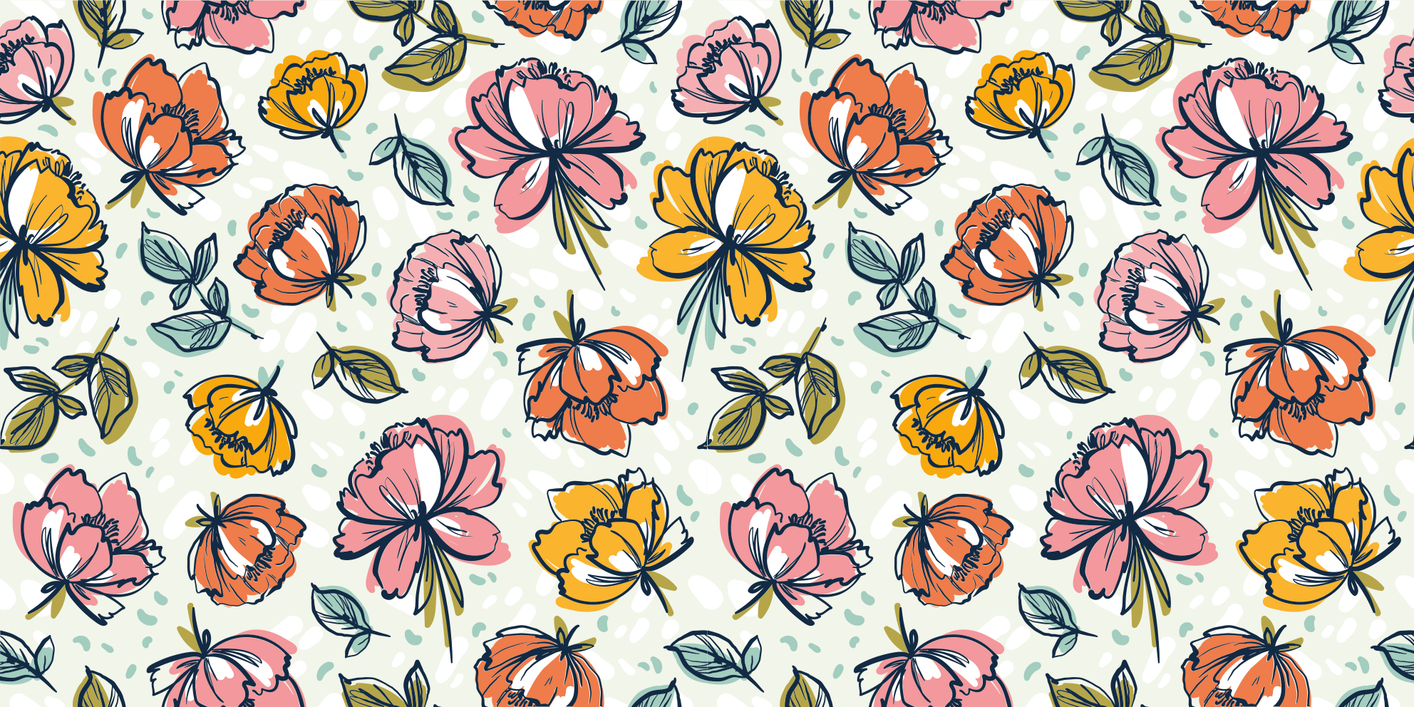 vinylový koberec s kvetmi kvitnúci záhradný dizajn - Tenstickers