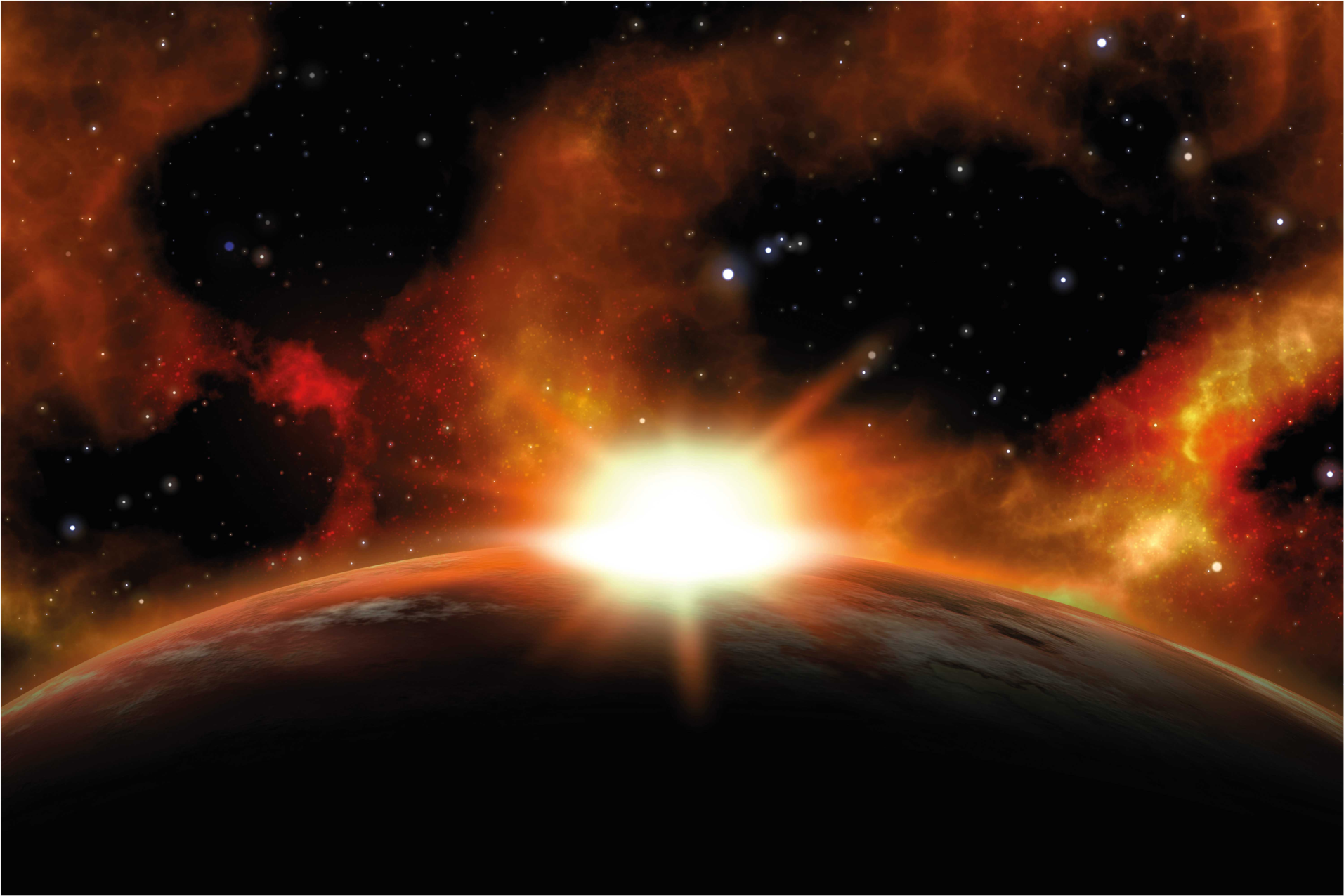 hviezdy vinylový koberec nebeská žiara východu slnka - Tenstickers