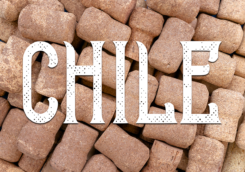 Chile víno zátky vlastné koberec - Tenstickers