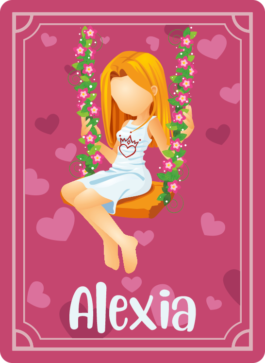 vinylový koberec pre mládež trávnatá hojdačka s menom - Tenstickers