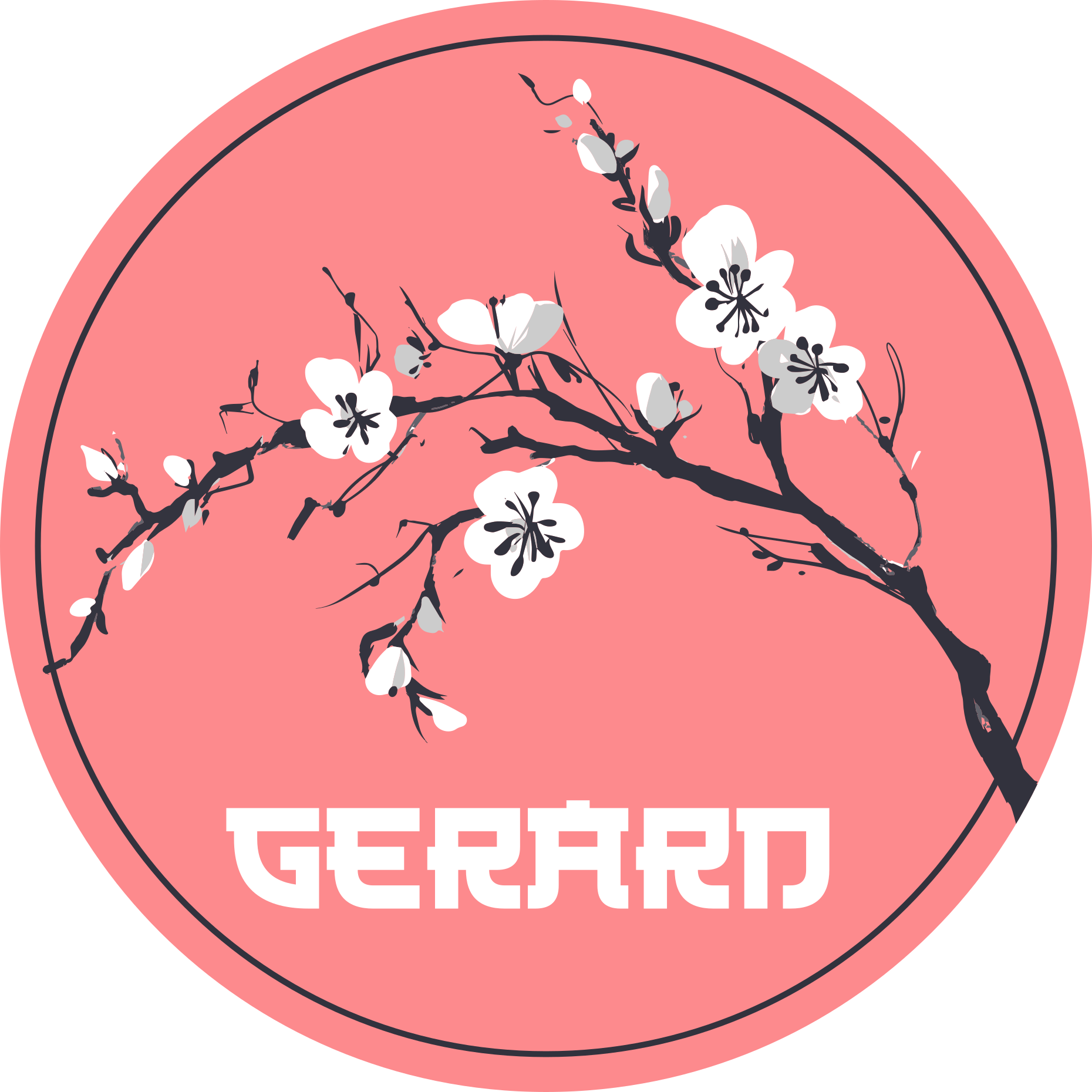 Sakura japonské kvety s menom custom mat - Tenstickers