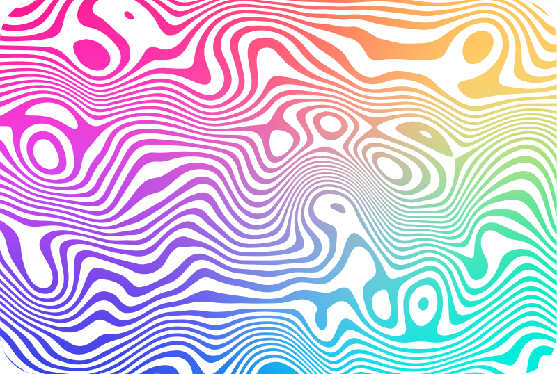 Minimálne farebné krivky vzor koberec - Tenstickers