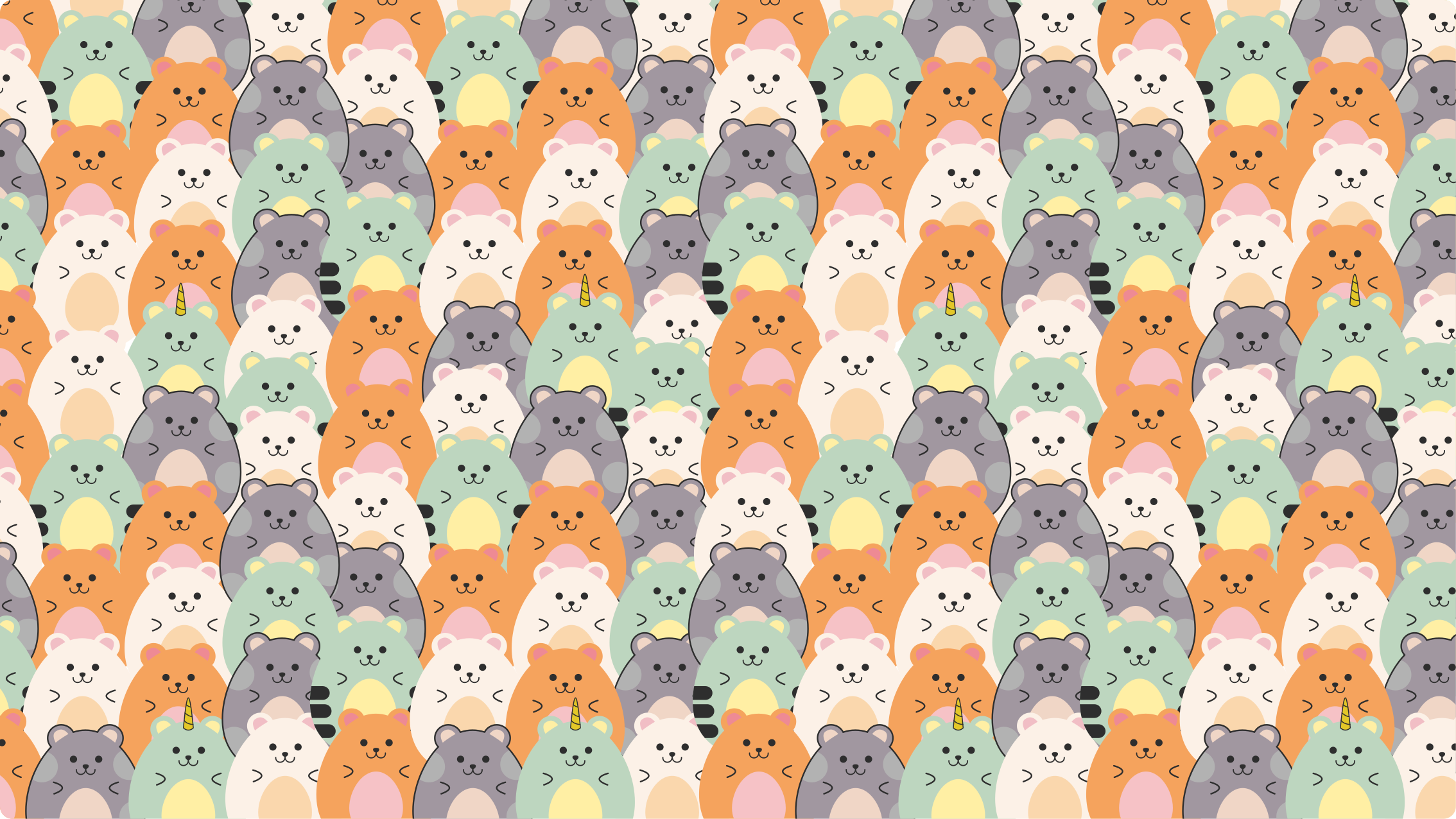 vinylový koberec do predsiene rozkošné výrazy zvierat - Tenstickers