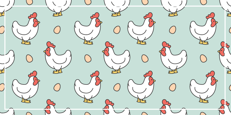 vinylový koberec do kuchyne kurčatá a vajíčka - Tenstickers
