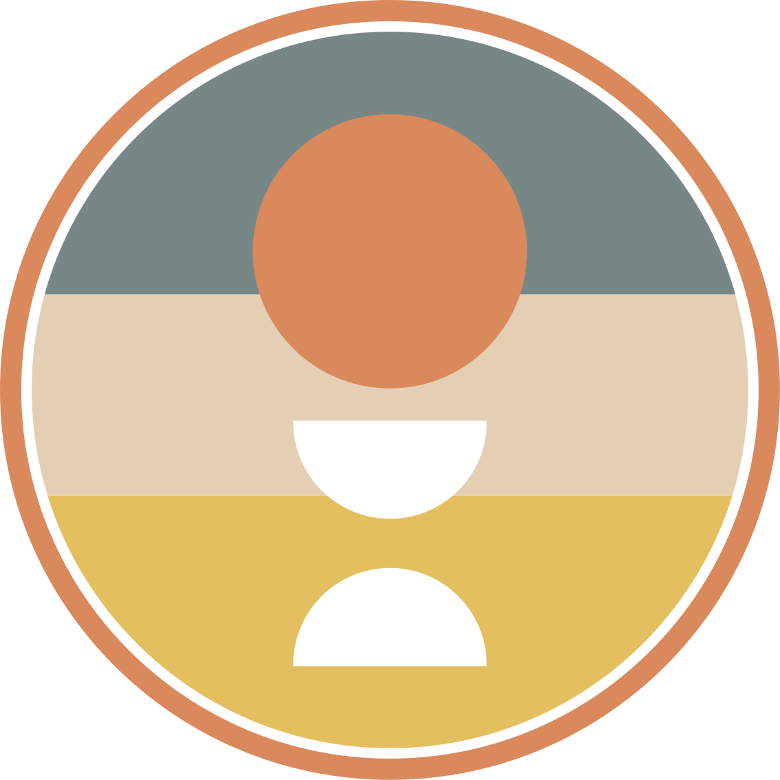 vinylový koberec minimalisticky kruhová farebná harmónia - Tenstickers