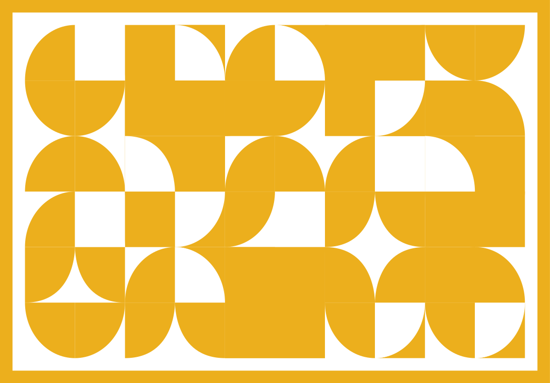 vinylový koberec s geometrickýmy tvarmi výrazné žlté tvary - Tenstickers