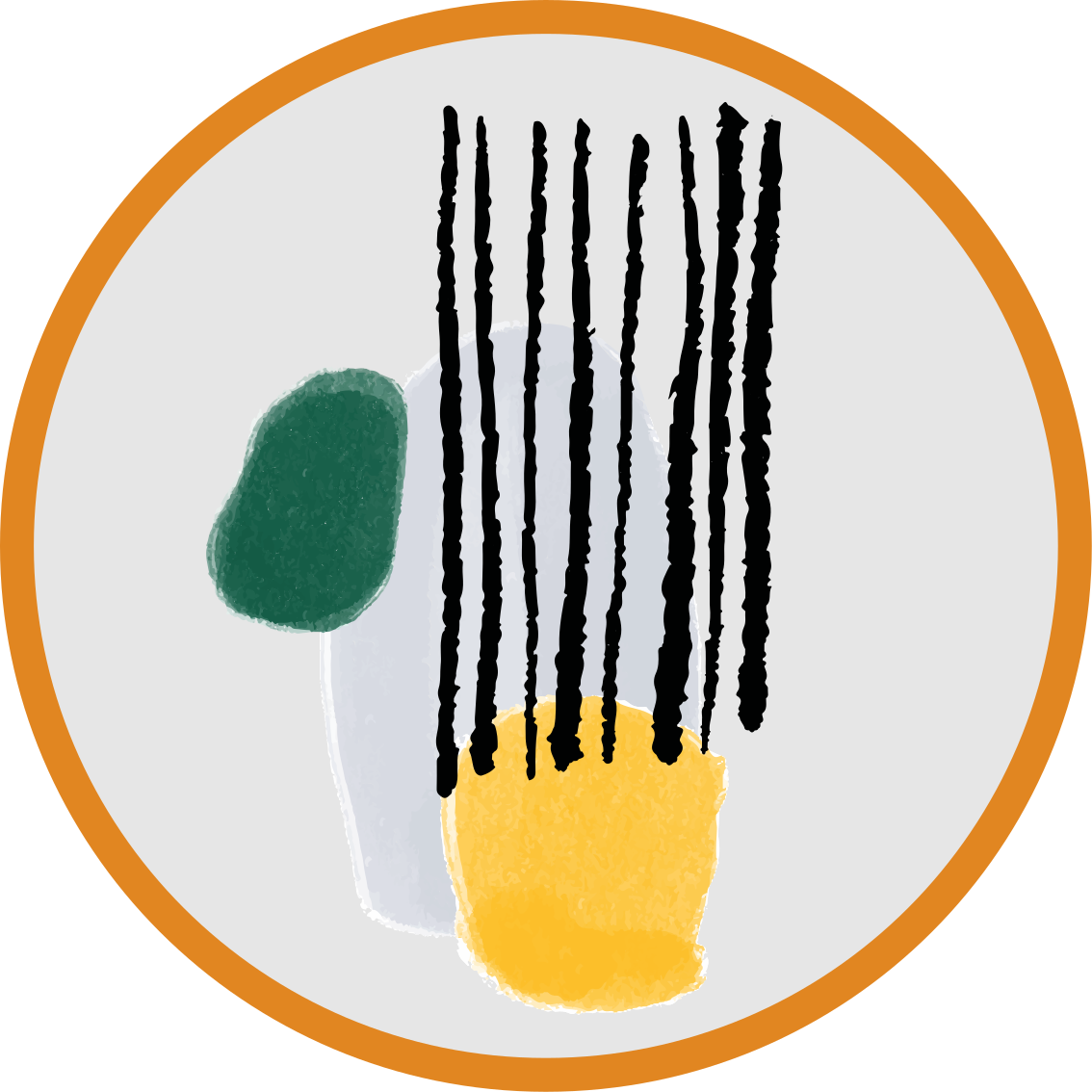 Vinylový koberec minimalisticky geometrické farebné segmenty - Tenstickers