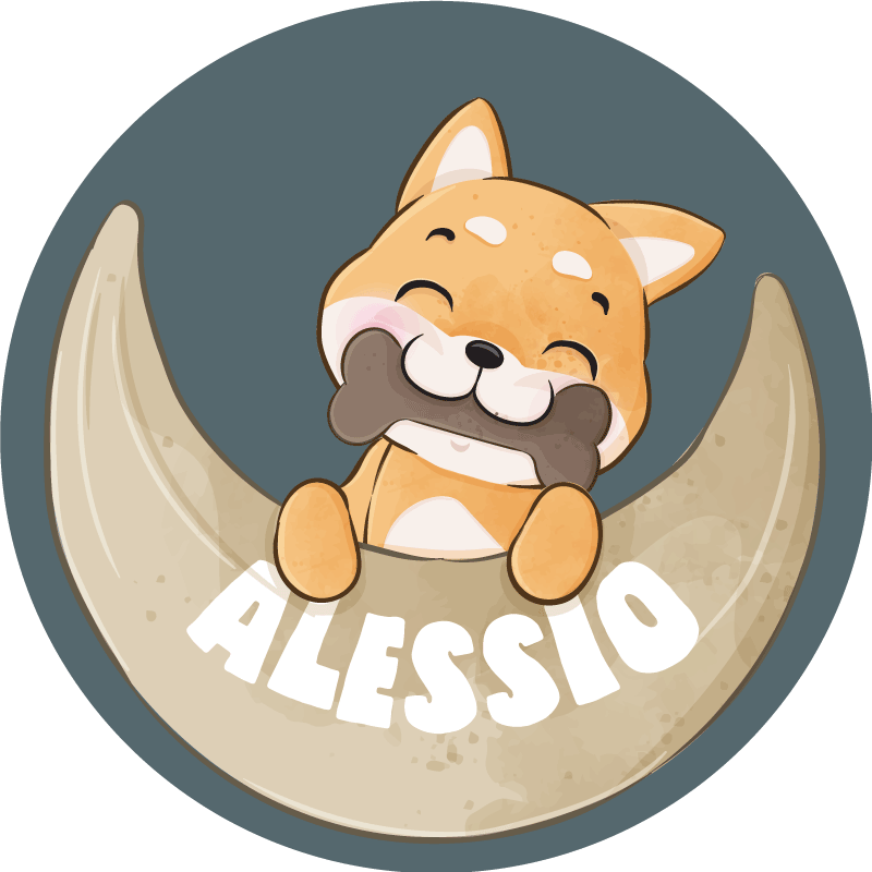 Roztomilé zviera psie mops personalizovaná podložka - Tenstickers