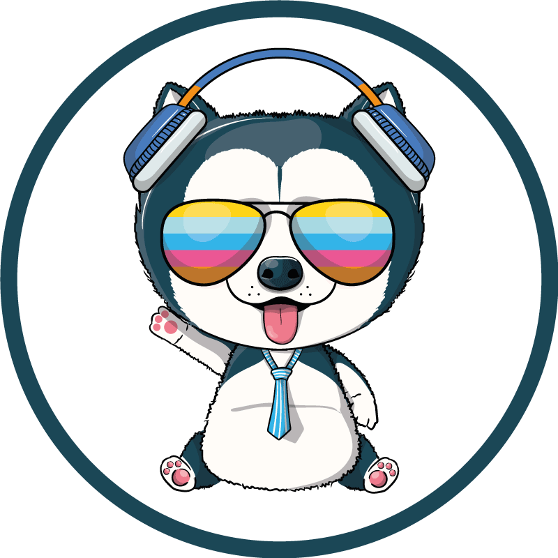 detský vinylový koberec cool psíčka - Tenstickers