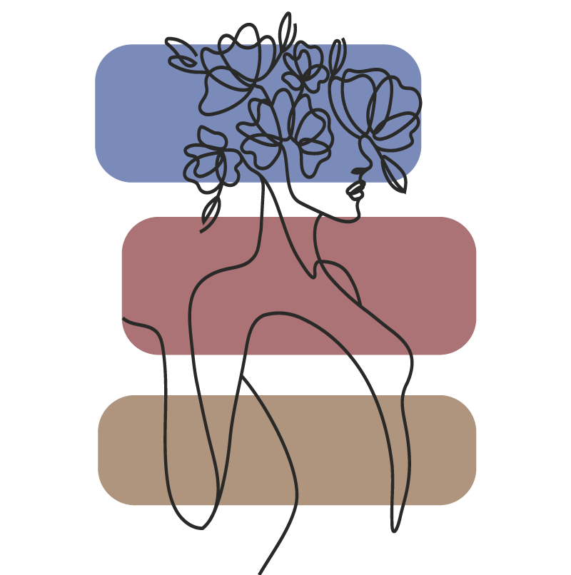 vinylový koberec minimalisticky pôvabný botanický obrys - Tenstickers