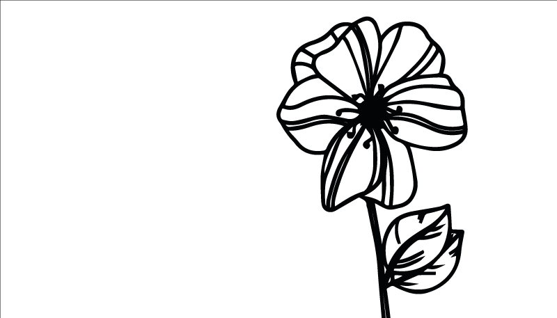 vinylový koberec s kvetmi elegantný čiernobiely dizajn - Tenstickers