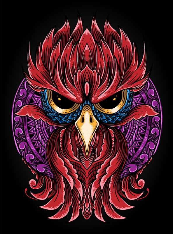 vinylové koberce zvieratá prepracovaný znak sovy - Tenstickers