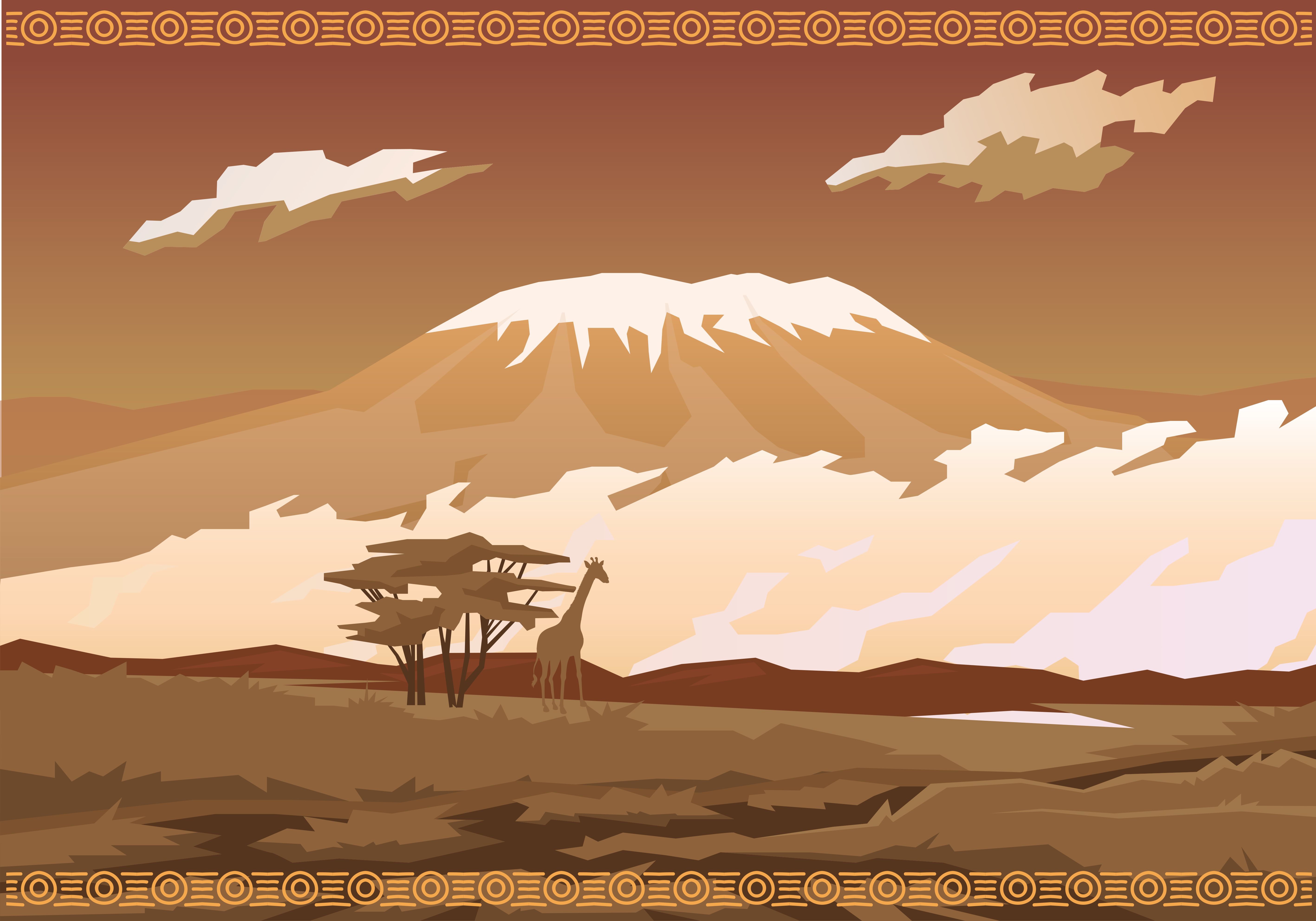 prírodný vinylový koberec majestátny horský výhľad - Tenstickers