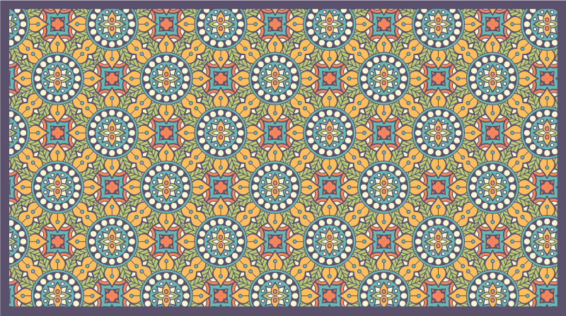 mozaika vinylový koberec farebné žlté zloženie - Tenstickers