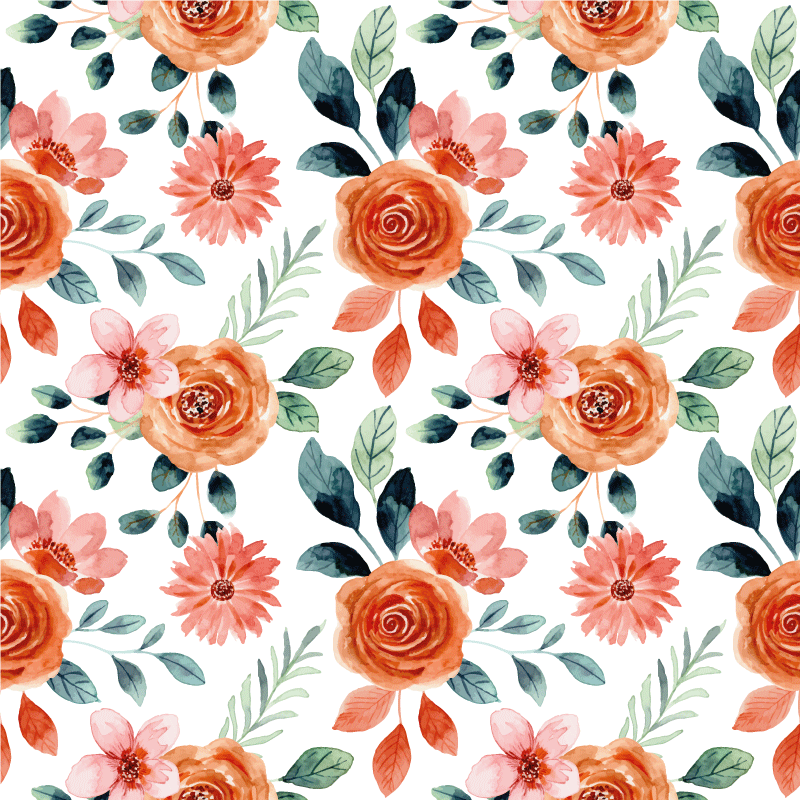 vinylový koberec s kvetmi kvitnúca rozkoš - Tenstickers