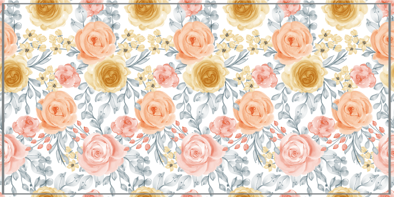 vinylový koberec do predsiene kvetný znak - Tenstickers