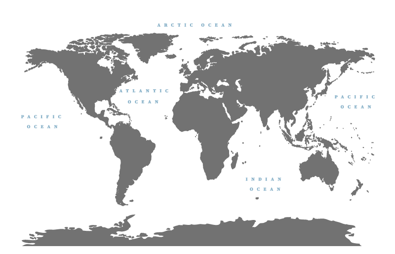 vinylový koberec do obývačky štylizovaná mapa sveta - Tenstickers