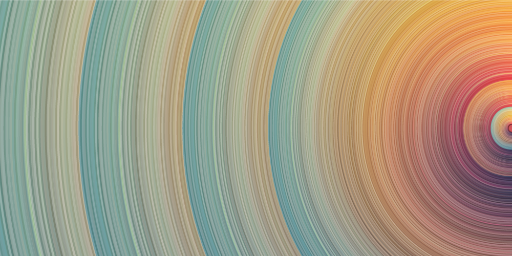 vinylový koberec minimalisticky špirálové farebné vlny - Tenstickers