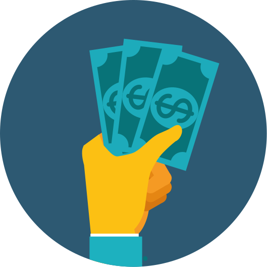 rôzne vinylové koberce pre deti ruka držiaca hotovosť - Tenstickers