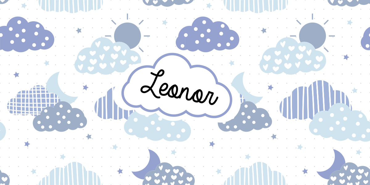 vinylový koberec s menom oblačný vzor - Tenstickers