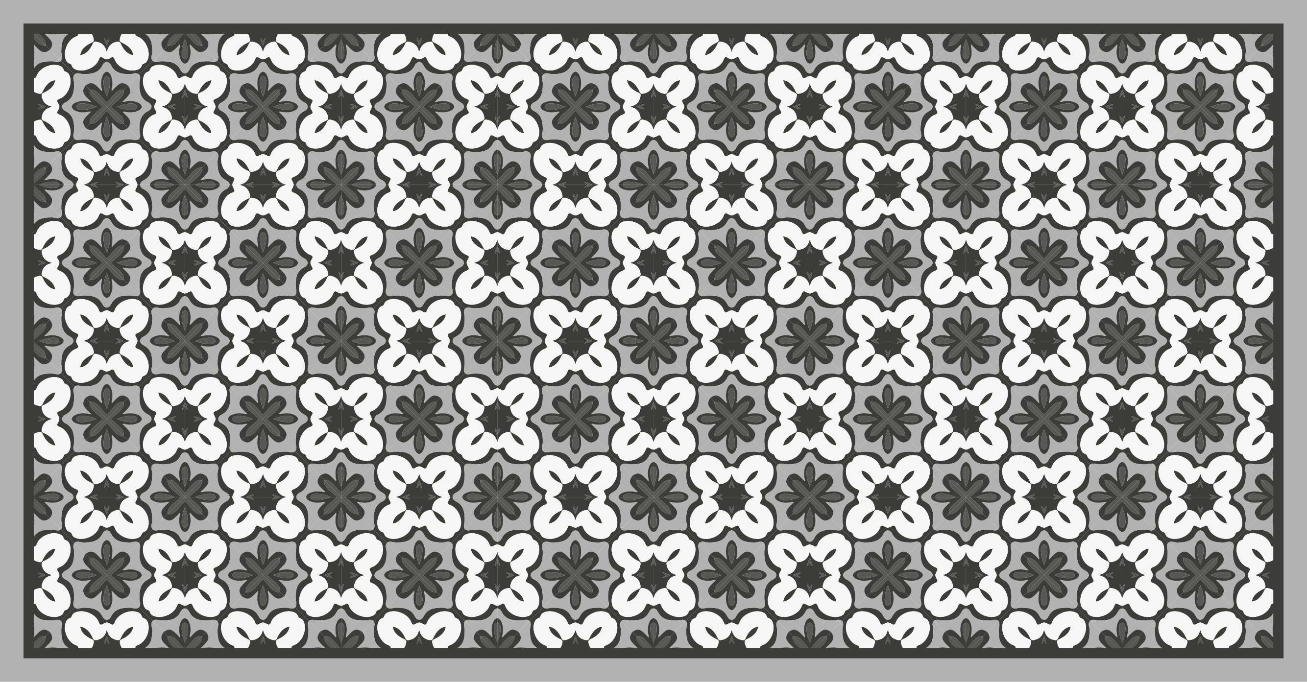 mozaika vinylový koberec klasický kvetinový vzor - Tenstickers