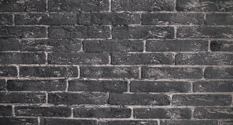 kamene vinylový koberec elegantná čierna tehla - Tenstickers