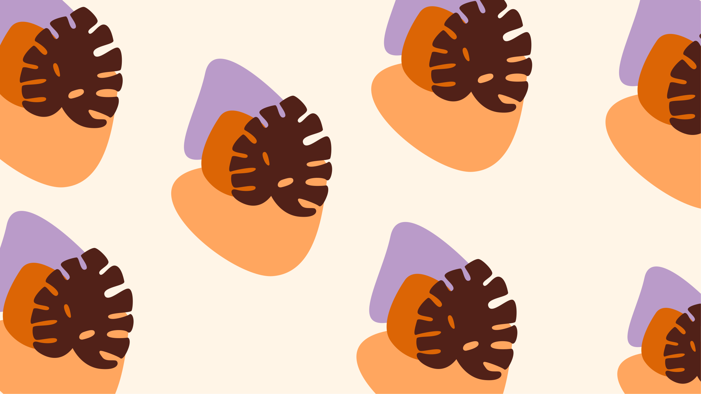 prírodný vinylový koberec farebné tvary listov - Tenstickers