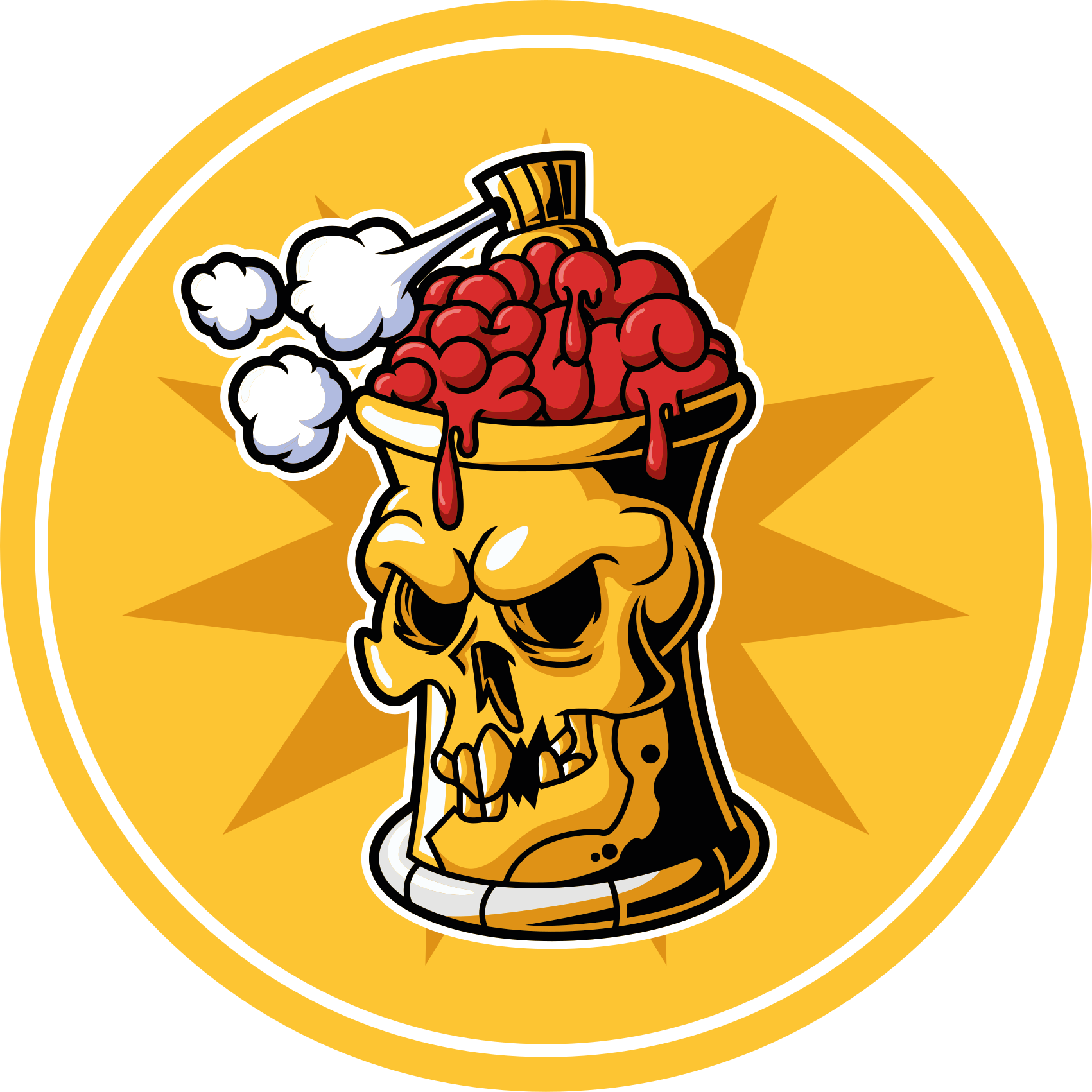 Graffiti sprej na lebku môže moderný koberec - Tenstickers