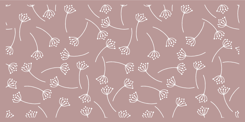 prírodný vinylový koberec jemný kvetinový vzor - Tenstickers