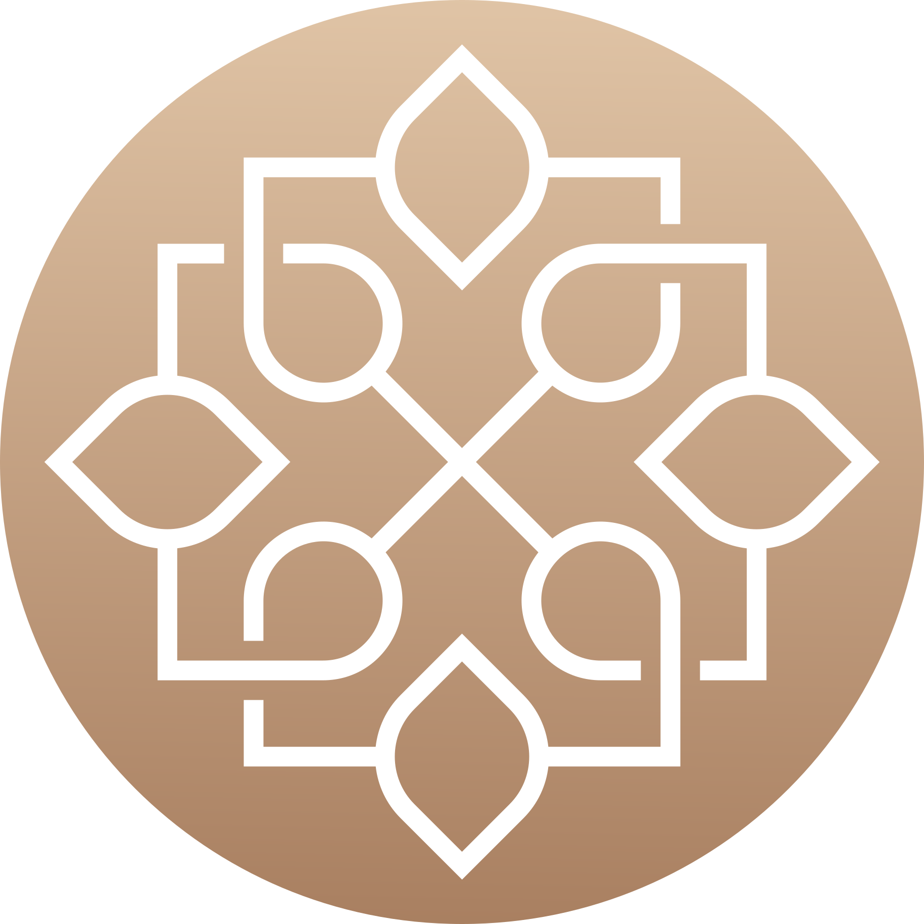 vinylový koberec mandala hnedý a biely motív - Tenstickers