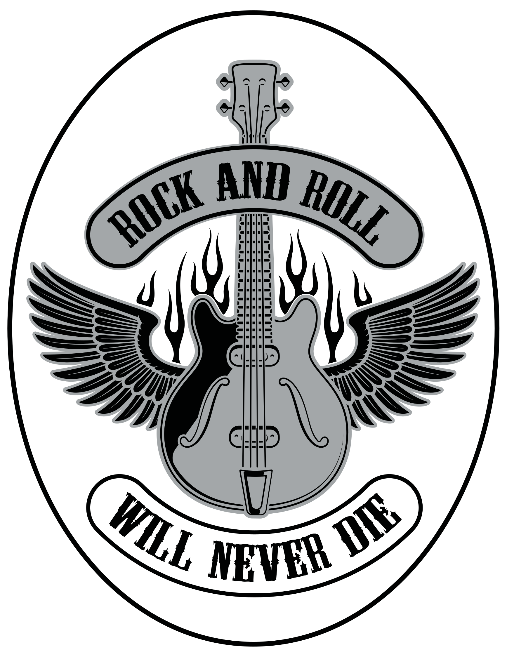 Gitara v ohni s rockovým textom do spálne - Tenstickers