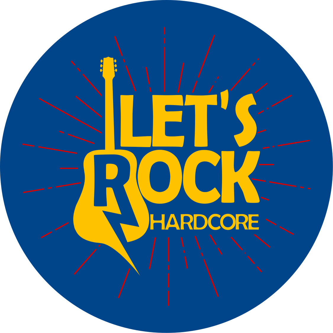 okrúhly vinylový koberec pocta elektrickej gitare - Tenstickers