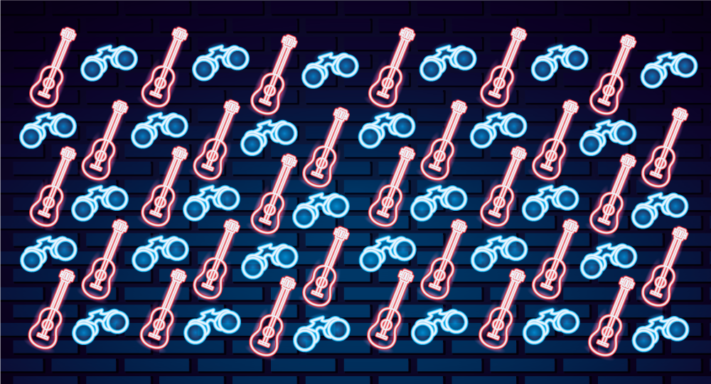 vinylový koberec pre mládež vzory inšpirované hudbou - Tenstickers