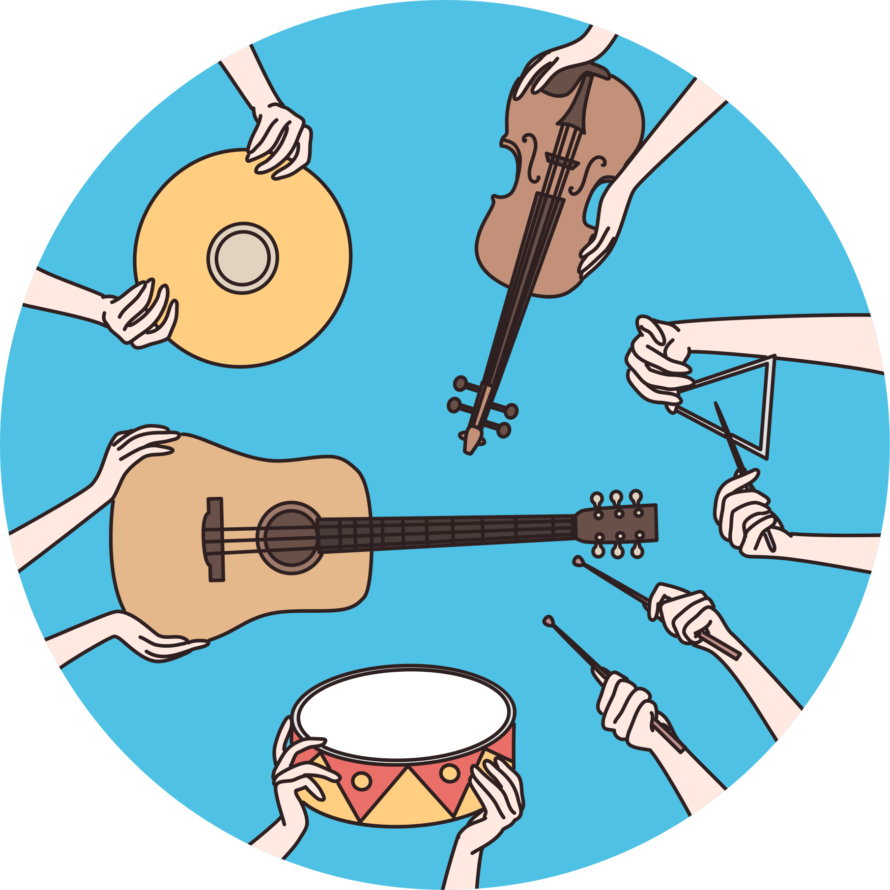 Hudobný nástroj koberec do spálne pre kreatívne umenie - Tenstickers