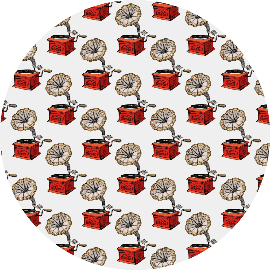 Vzorovaný vinylový koberec retro hudobné skrinky - Tenstickers